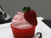 Cupcakes fraise vanille glacage fromage frais