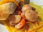 recette Noix Jacques beurre d'orange nems pleurotes