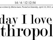 Today love Anthropologie!