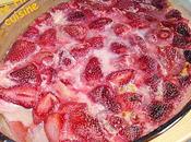 Clafoutis fraises gariguettes rose