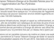 Curieux... France Télécom s'intéresse réseau optique Pau, appartient