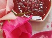 Confiture fraises rose
