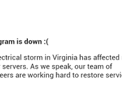 orages électriques perturbent Instagram, Foursquare, Pinterest…