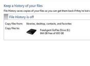 Nouvelle fonctionnalité Historique fichiers dans Windows