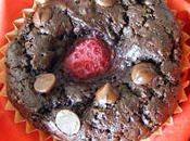 Muffins chocolat noir framboise