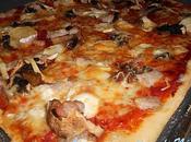 Pizza porc-champignons-chèvre