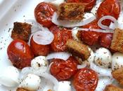 Mi-cuit tomates-mozzarella croûtons l’ail