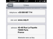 interfaces avec l'application "Plans" iPhone
