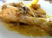 Poulet fermier rôti oignons