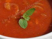 Petite soupe tomates saucisses épicées