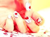 Halloween: Happy Blood splatter nails