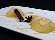 Poire epicee crumble speculoos, sauce speculoos