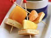 Fondue Banania fruits d’hiver blinis