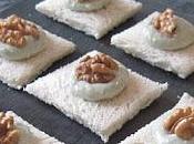 Canapés roquefort noix