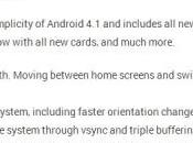 Google changelog d’Android (Jelly Bean)