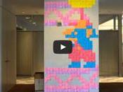 post-it stop-motion pour hommage Pac-Man Donkey Kong
