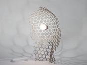 Veiled Lady lampe dentelles métalliques Damien Gernay