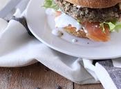 Hamburger saumon fumé galettes lentilles