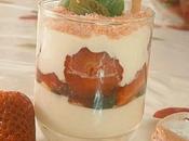 Verrine fraises mascarpone sirop menthe fraiche