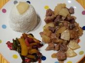 Porc l'ananas poivrons fondants Pineapple pork tender peppers