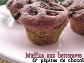 Muffins betterave, pépites chocolat