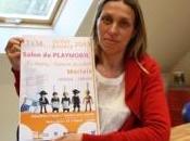 Morlaix. juillet, Manu accueillir premier salon Playmobil Bretagne