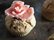 Muffins rose hibiscus, roses pâte d'amande lancement Monday muffins#37