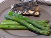 Saumon pané sésame noir Salmon black sesame breading