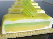 Entremets d'été citrons jaune vert