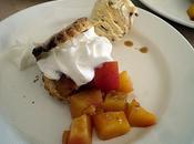 Sablé pêches rôties