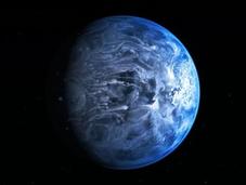 exoplanète d’un bleu profond photographiée Hubble