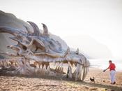crâne dragon géant pour promotion Game Thrones