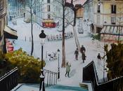 Aquarelle Utrillo sous neige