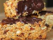 Barres céréales Flapjacks granola bars nappées chocolat