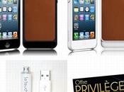 Offre privilège -50% câble recharge électroluminescent coque protection cuir pour iPhone