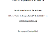 Institut Cultural Mexico Théâtre Papier Compagnie FACTO TEATRO Jeudi Septembre 2013