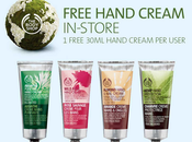 Cadeau: Crème pour mains Body Shop gratuite
