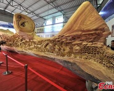 L’artiste Zheng Chunhui sculpte un arbre pendant 4 ans
