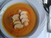 Crème carotte-potiron safran quenelles