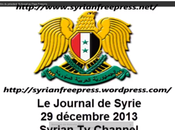 VIDEO. Journal Syrie décembre 2013; Al-Assad écrit Pape François