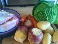 Choux-choux, faire avec chou vert bien potée