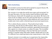 Facebook achète Oculus leader dans réalité virtuelle