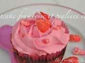 Cupcake framboise pralines roses
