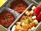 Bento mini cake tomate semoule, légumes, thon Saupiquet®
