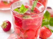 Cocktail fraises saveur Mojito (sans alcool)