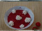 Soupe fraises basilic, chantilly maison poivre pamplemousse