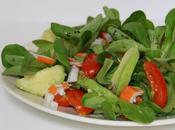 "bonne salade" Jeanne (mâche, avocat, surimi, tomates cerises)