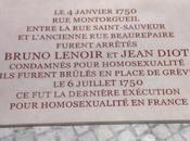 Plaque l’honneur derniers condamnés brûlés pour homosexualité Paris