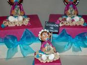 Support dragée Baptème Parrain/Marraine avec bébé elfe