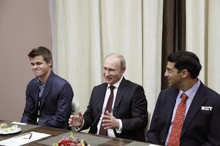 Poutine, Anand et Carlsen à Sotchi